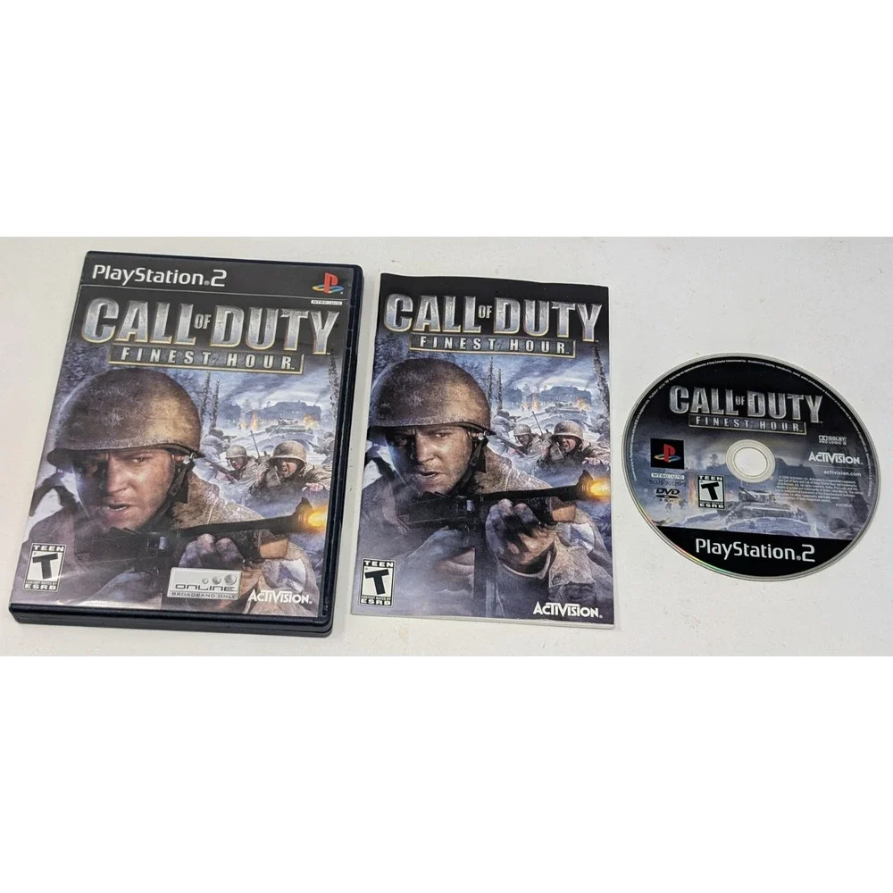 Call of Duty Finest Hour Sony PlayStation 2 PS2‎ 2004 Complete with Manual CIB
